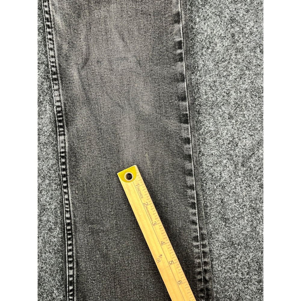 Zara Black Faded High Waisted Flare Jeans Button Fly Patch Pockets Size 2 - Picture 3 of 9
